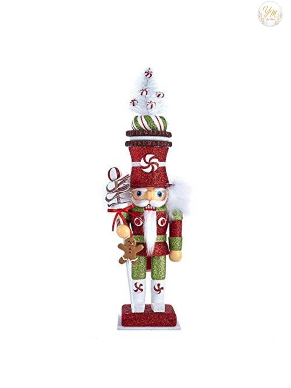 Hollywood Candy Soldier Nutcracker Wood Christmas Decor 13.5in